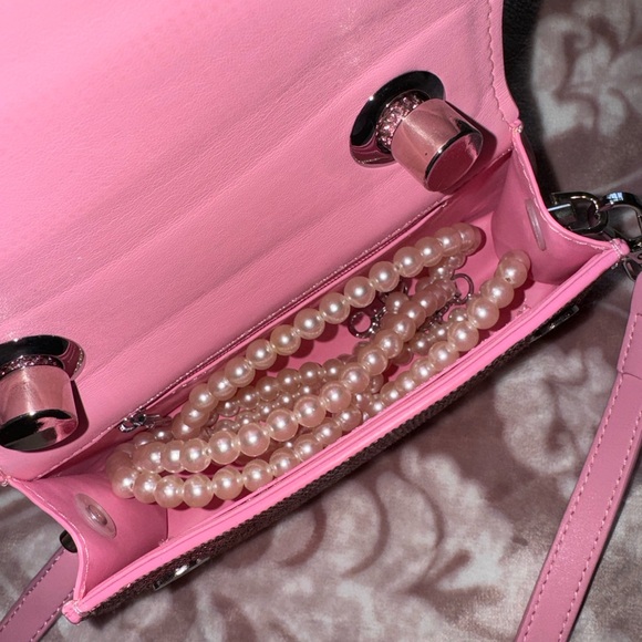 Pink mcbling rhinestone mini bag - Picture 3 of 7